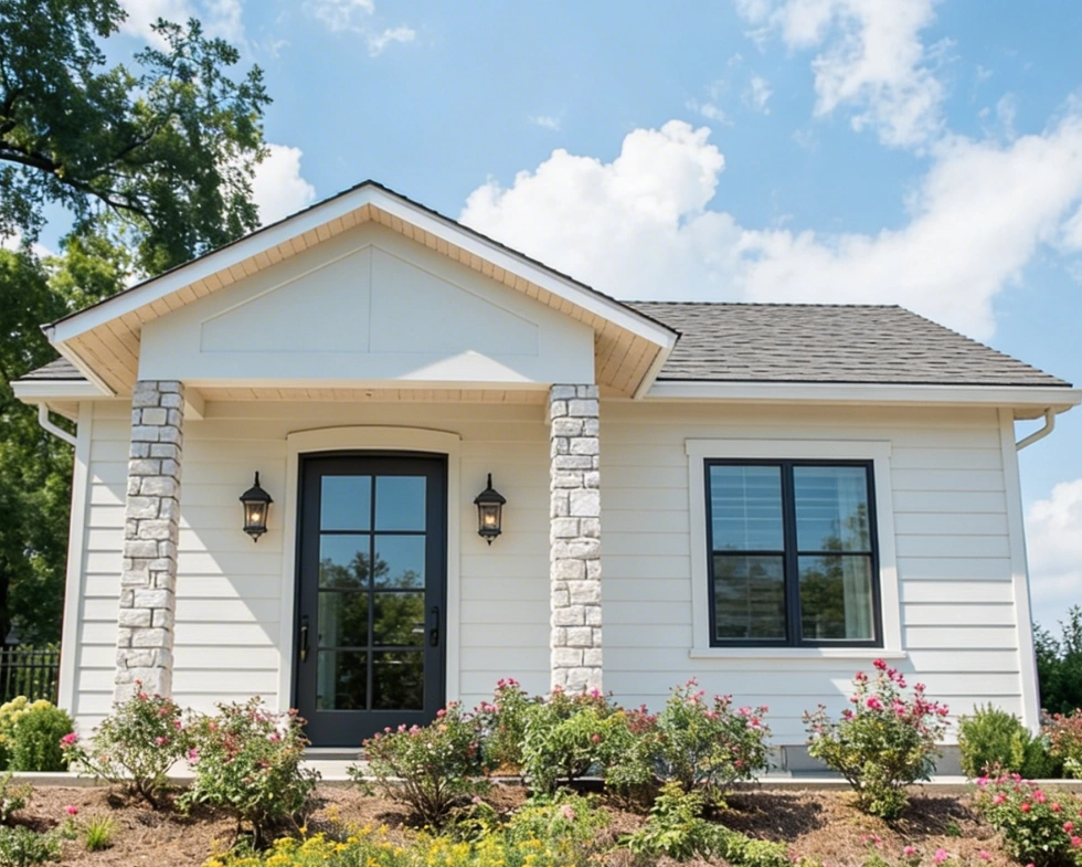 detached ADU home with front porch and landscaping in Los Angeles by Your ADU Guy