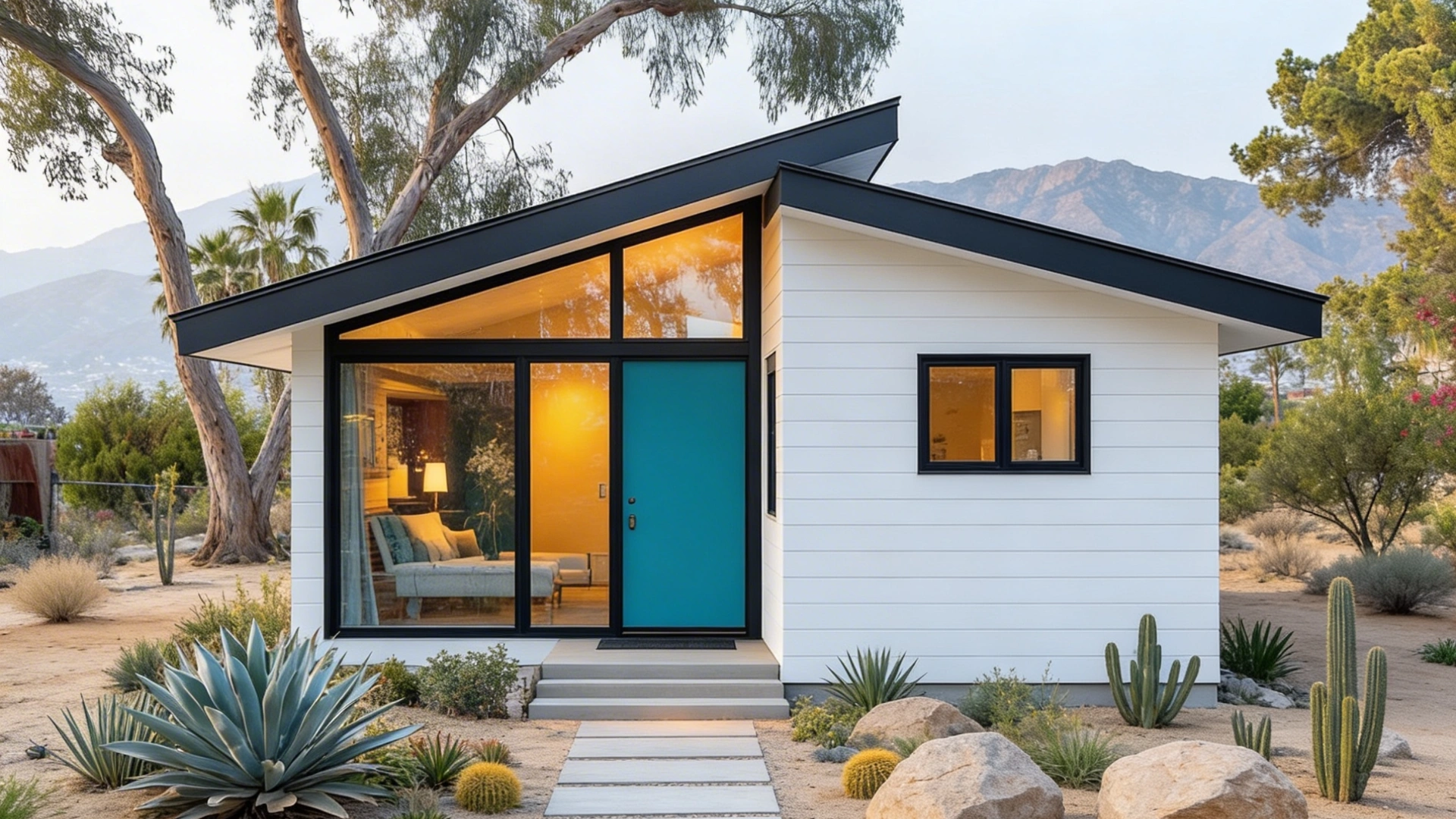 contemporary garage ADU with large sliding doors and open interior in Los Angeles by Your ADU Guy